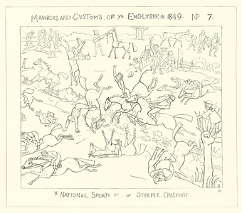 1849, The National Sport of Steeple Chasing (engraving)