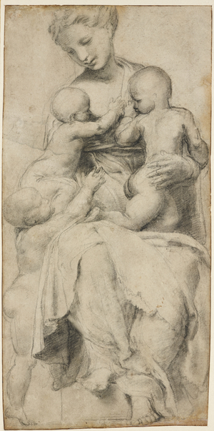 Charity, WA1846.294 (black chalk with very few touches of white heightening rubbed in)