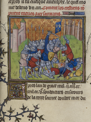 Christians of Acre attack the Saracens.