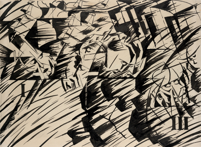 States of Mind: Those Who Go, 1912 (ink on paper)