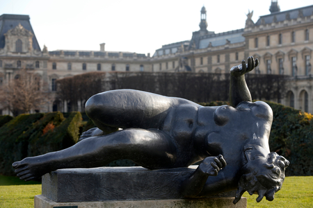 Jardin des tuileries, Aristide Maillol, Rivire, 1943, Plomb, Paris, France (photo)