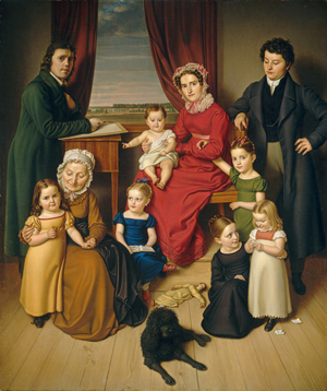 An Artist and His Family, c.1830 (oil on canvas)