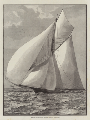 The New Racing-Yacht Thistle, built on the Clyde (engraving)