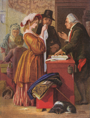 Choosing the Wedding Gown (colour litho)