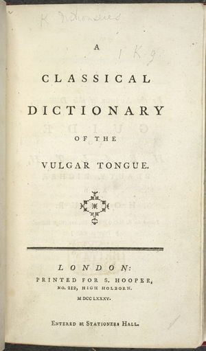 Vulgar Tongue