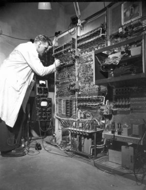Oslo 19540612. The computer "Nusse". Electronic calculator …, 1954 (photo)