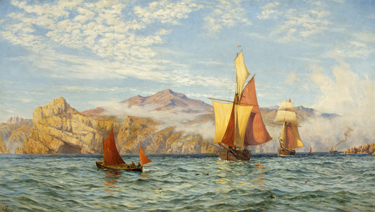 Ramsey Island, off Pembrokeshire, 1876 (oil on canvas)