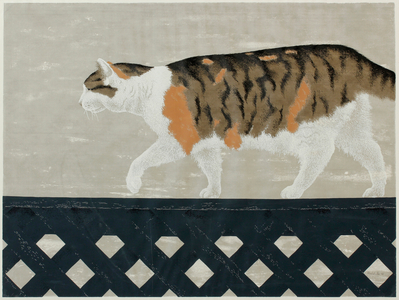 Cat on Fence, 1956 (serigraph)