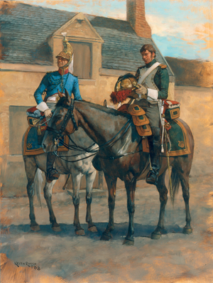 Dragons of the Imperial Guard 1815, 2008 (oil on board)