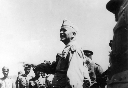 Marshall Pietro Badoglio in Addis Ababa, 1936 (b/w photo)