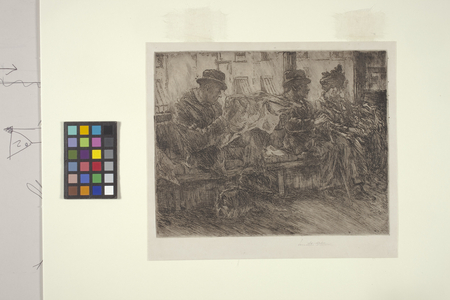 In The Elevated Train (etching)