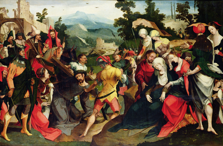 Carrying of the Cross, c.1520 (oil on panel)