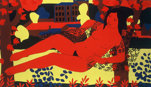 Red Nude, 1971 (oil on board)