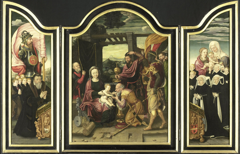 Triptych with the Adoration of the Magi, 1520-1600 (oil on panel)