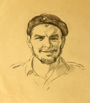 Che Guevara, 1962 (pencil on paper)
