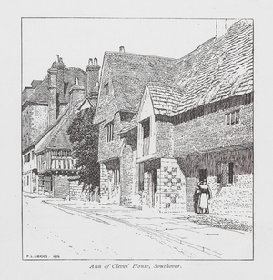 Ann of Cleves' House, Southover (litho)
