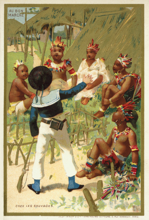 With the savages (chromolitho)