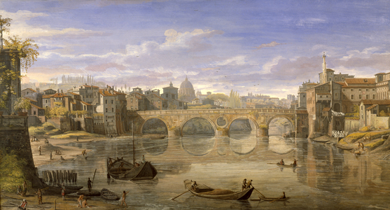 Ponte Sisto, Rome (tempera on paper)