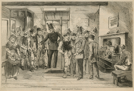 Recruiting: The Infantry Standard (engraving)