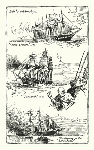 Early Steamships (litho)