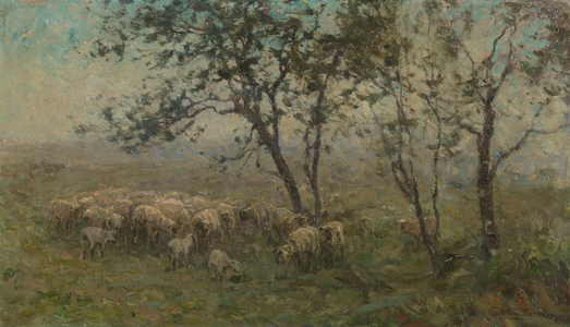 A Flock of Sheep, 1880 (oil on canvas)