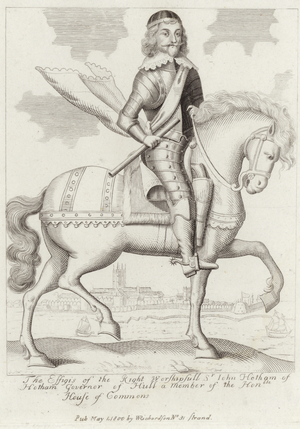 Portrait of Sir John Hotham the younger (engraving)