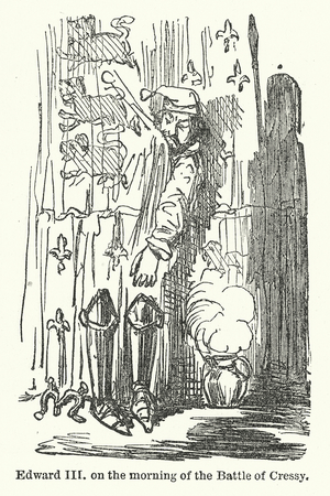 Edward III on the Morning of the Battle of Cressy (engraving)