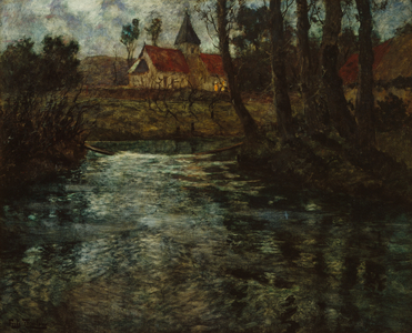 River section from Normandie, ca 1895 (painting)