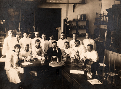 Microscopy Class, 1910 (silver gelatin print)