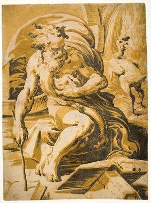 Diogenes, c.1520 (chiaroscuro woodcut)
