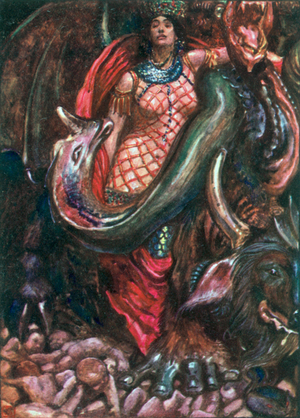 Yet it was Governed by a Woman (colour litho)