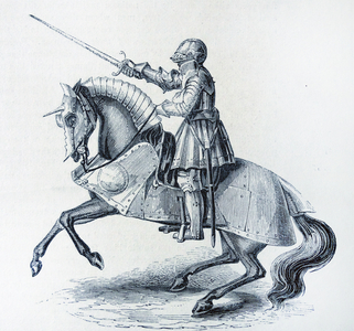 Henry VIII of England (1491-1547) mounted in full armour