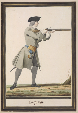 Soldier with musket.