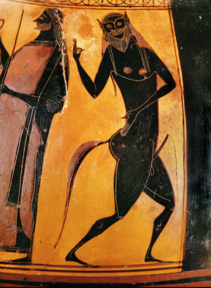 Silen. Fragment of an Attic black-figured amphora …