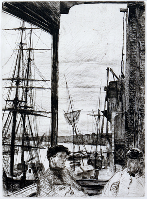 Rotherhithe (or Wapping), 1860 (etching)