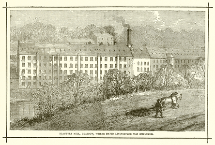Blantyre Mill, Glasgow, where David Livingstone was Employed (engraving)