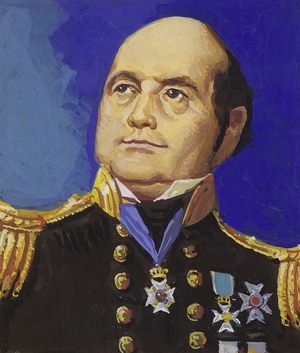 Sir John Franklin (gouache on paper)