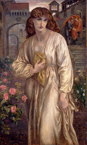 The Salutation of Beatrice, 1880-82 (oil on canvas)