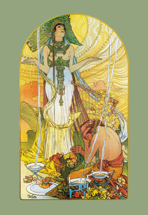 Salammbo, illustration for the novel by Gustave Flaubert, 1896 (colour litho)