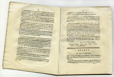 Excerpt from the minutes of the Federation Day, Paris, 1790 (print)