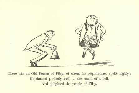 There was an Old Person of Filey, of whom his acquaintance spok highly (litho)