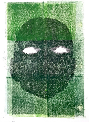 Eyeless, 2020 (monoprint)