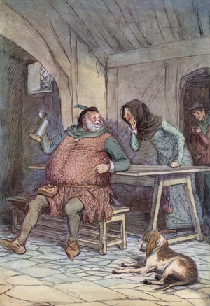 Illustration for The Merry Wives of Windsor (colour litho)