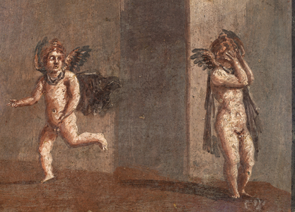 Cupids playing hide and seek, Herculaneum, 1st century (fresco)