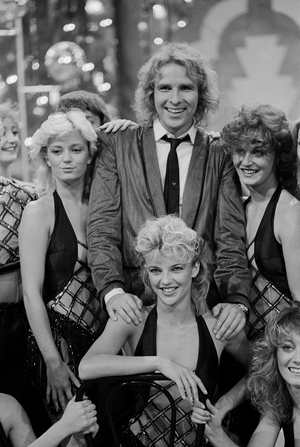 German actor, radio and TV presenter Thomas Gottschalk at Hamburg, Germany around 1982