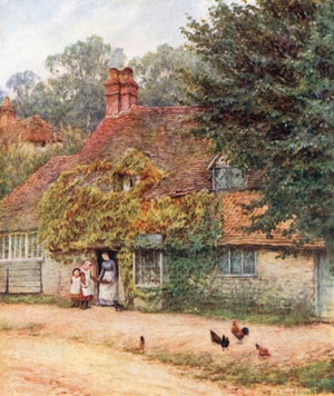 The Fish-Shop, Haslemere (colour litho)