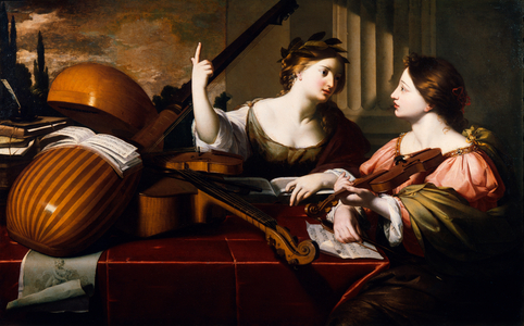 Divine Inspiration of Music, c.1640 (oil on canvas)