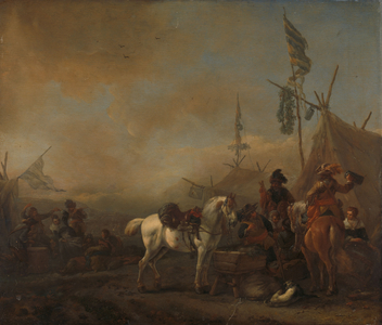 An Army Camp, c.1662-1664 (oil on panel)