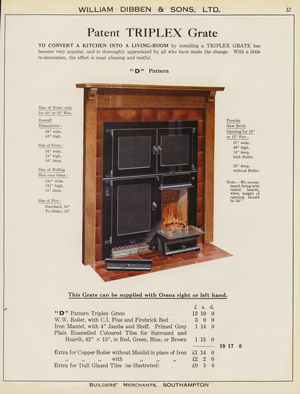 Page from Builders' Merchants and Wholesale Ironmongers catalogue, 1920s (colour litho)