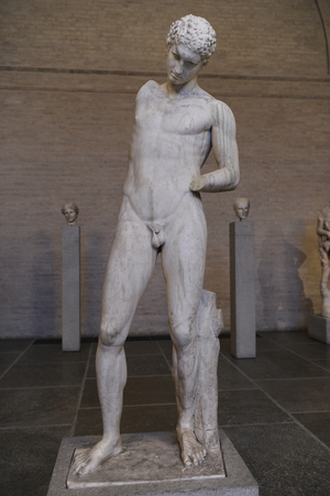 Athlete. Roman copy after a Greek original from 360 BC.